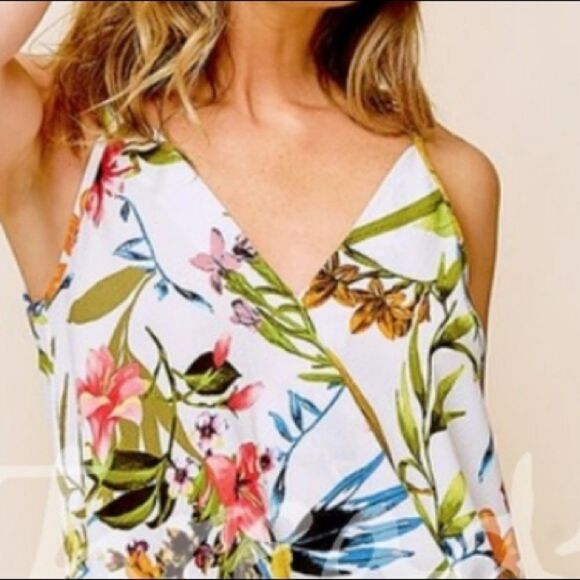 Tropical Surplice Tank Top - Picture 4 of 14